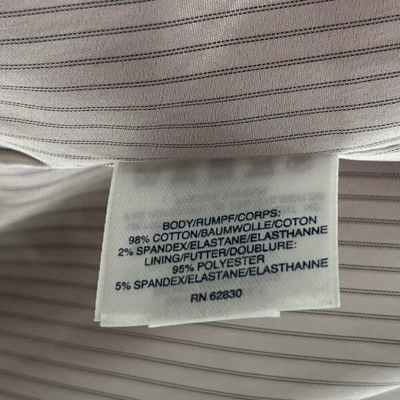 Lands' End Blazer Women's Sz 14 Red One-Button Single-Breasted Striped Lining - Picture 10 of 12